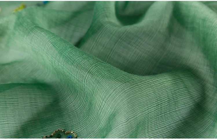 Индийская шерсть, шелк, шарф женский ручной работы вышитый бисером шелковый шарф для защиты от солнца солнцезащитный Многофункциональный экстравагантный шарф шарфы