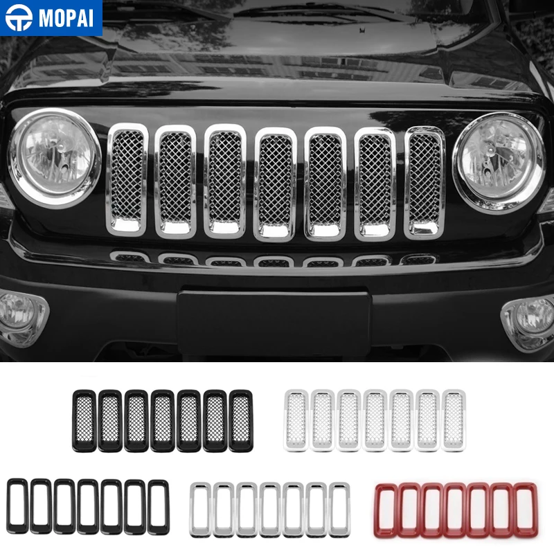 MOPAI Racing Grills for Jeep Patriot 2011+ ABS Car Front Mesh Grille