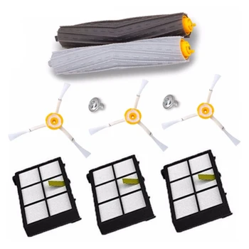

1 set Debris Extractor Brush +3Hepa filter + 3 side brush for iRobot Roomba 800 900 Series 870 880 980