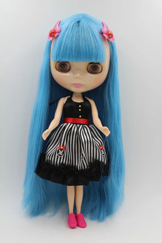Free Shipping big discount RBL-277DIY Nude Blyth doll birthday gift for girl 4colour big eyes dolls with beautiful Hair cute toy