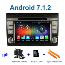 2 GB de RAM Android 7.1 Coches Reproductor de DVD para Fiat Bravo 2007 2008 2009 2010 2011 2012 con Espejo-link Radio WiFi Bluetooth GPS