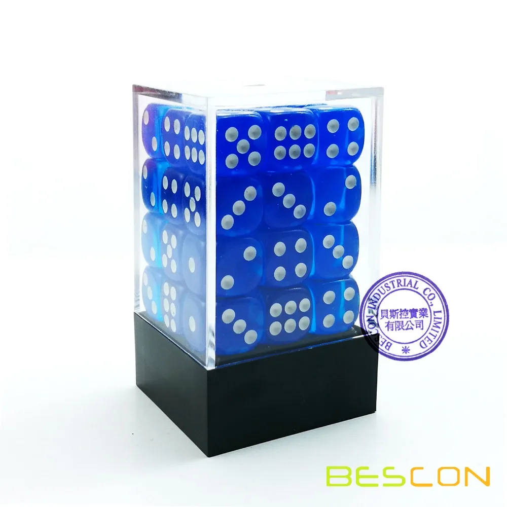 Bescon 12 мм 6 сторонние игральные кости 36 В кирпичной коробке миллиметровый