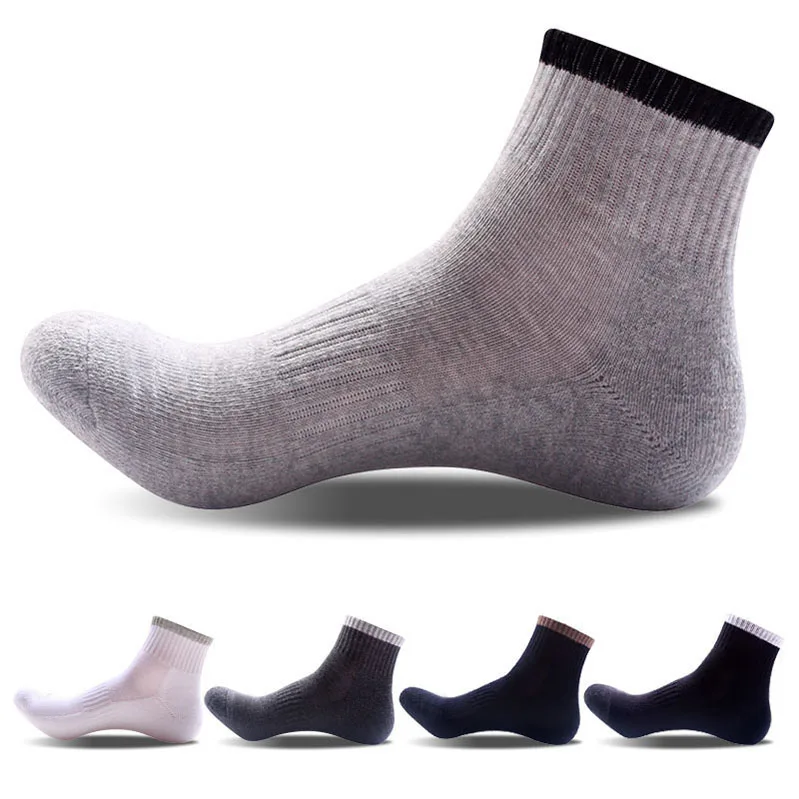 5 пара Для мужчин носки весной новый Для мужчин s формирование пот-абсорбент половина шерсть удобные и дышащие носки утолщенной трубки Мода