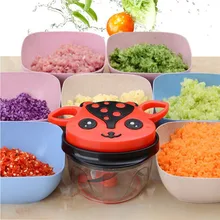 Manual Food Processor 900ml Kitchen Hand Vegetable Chopper/Mincer/Blender for Salsa/Salad/Pesto/Coleslaw/Pure/Garlics Gadgets