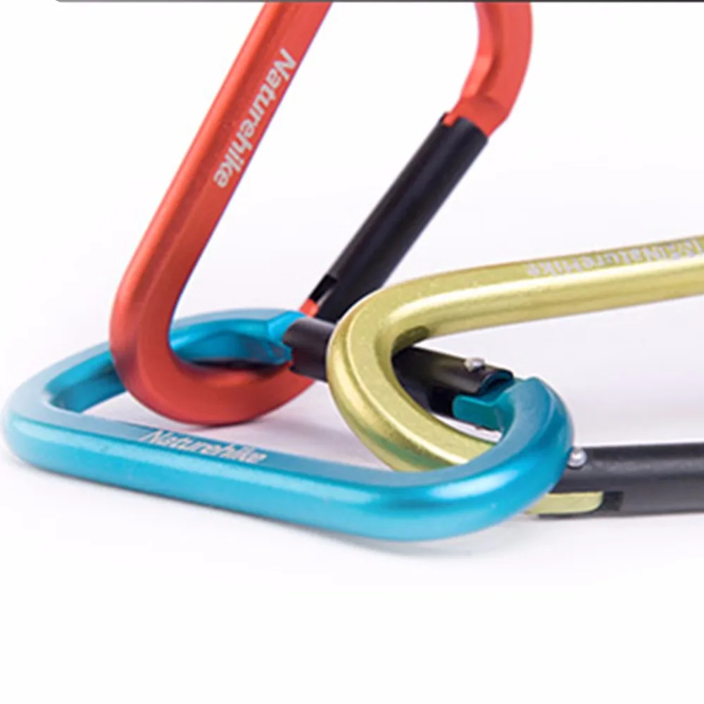 Naturehike 8cm D type multi-purpose buckle Aluminum Carabiner Mountaineering Buckle keychain Hiking Climbing Snap Hook Naturehike 8cm D type multi-purpose buckle Aluminum Carabiner Mountaineering Buckle keychain Hiking Climbing Snap Hook