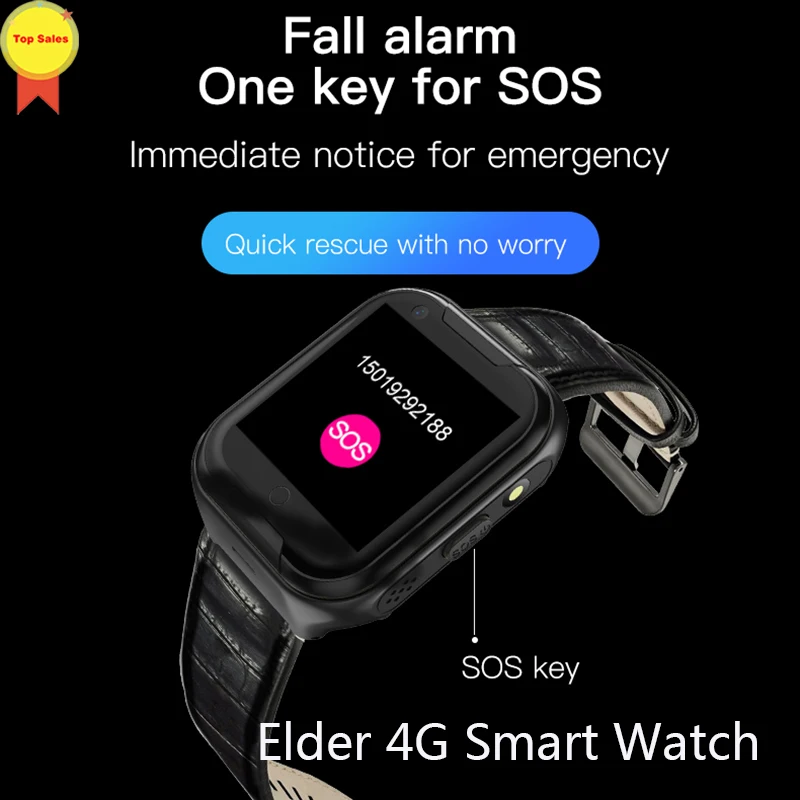 4G HD touch screen Elder Smart watch old man Heart Rate bp Watch GPS Track Watch Voice chat SOS Fall-down Alarm remote monitor