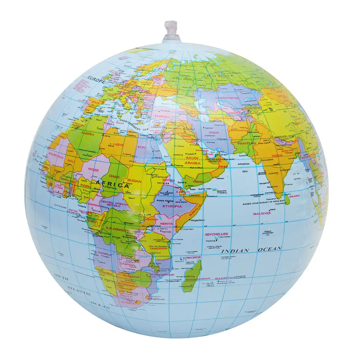 Inflatable Desktop Globe Map with Stand Educational Toys Learning from Home 12/"