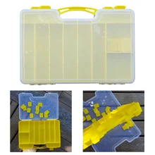 44 отделения прозрачная пластиковая рыболовная приманка набор аксессуаров для рыбалки чехол для хранения двухсторонняя высокопрочная коробка