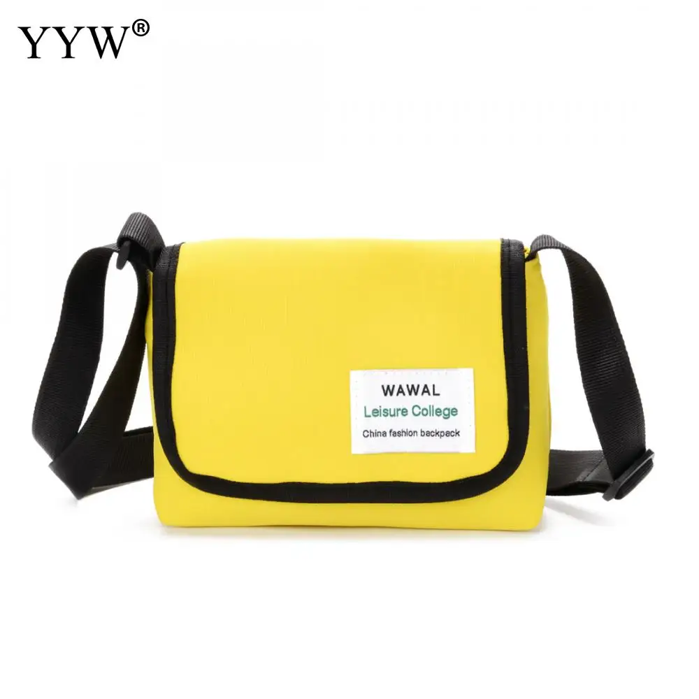 Buy Casual Solid Unisex Handbags Yellow Crossbody Bag