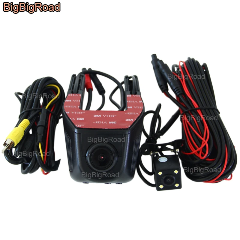 BigBigRoad For Ford Focus 1 2 3 mk3 F-450 2011 explorer FLEX 2009 Car Wifi DVR Video Recorder Dual lens Car Black Box Dash cam BigBigRoad For Ford Focus 1 2 3 mk3 F-450 2011 explorer FLEX 2009 Car Wifi DVR Video Recorder Dual lens Car Black Box Dash cam