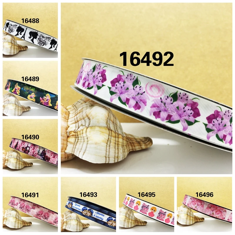 

Free shipping 2017 new arrival ribbons Hair Accessories 10 yards printed grosgrain ribbons 16488