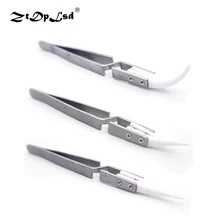 ZtDpLsd 1 шт. нержавеющая сталь Электроника промышленный Пинцет обратный керамический термостойкий проводящий изогнутый прямой