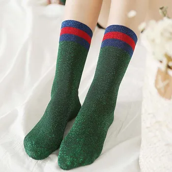 

Woman Thin Socks Spring Summer New Fashion Boots Socks Summer Solid Women Soft High Stripe Socks For Women