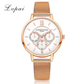 

Lvpai Luxury Watch Women Dress Bracelet Watch Fashion Quartz Wrist Watch For Women Clock Brand Gold Ladies Watch For Gift #W
