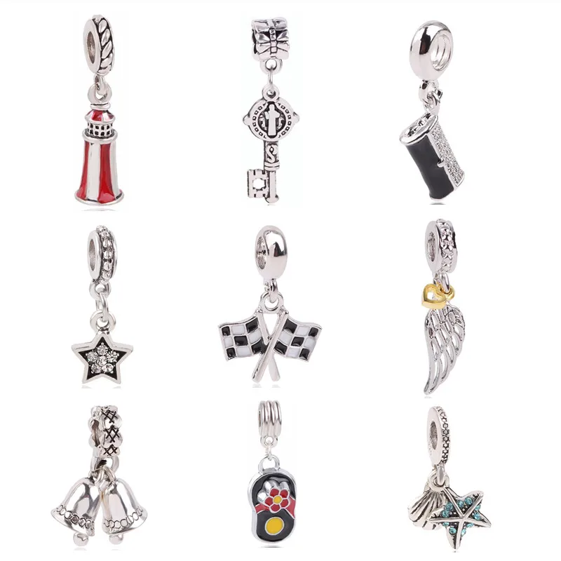 

dodocharms Silver Color Blue Christmas Winter Snowflake Elk Sled Beads For Original Pandora Charm Bracelet DIY Jewelry