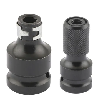 

1/2" to 1/4" Hex Shank Adaptor Quick Change Socket Adapter Quick Release Impact Driver Electric Wrench Conversion Kit Adapter