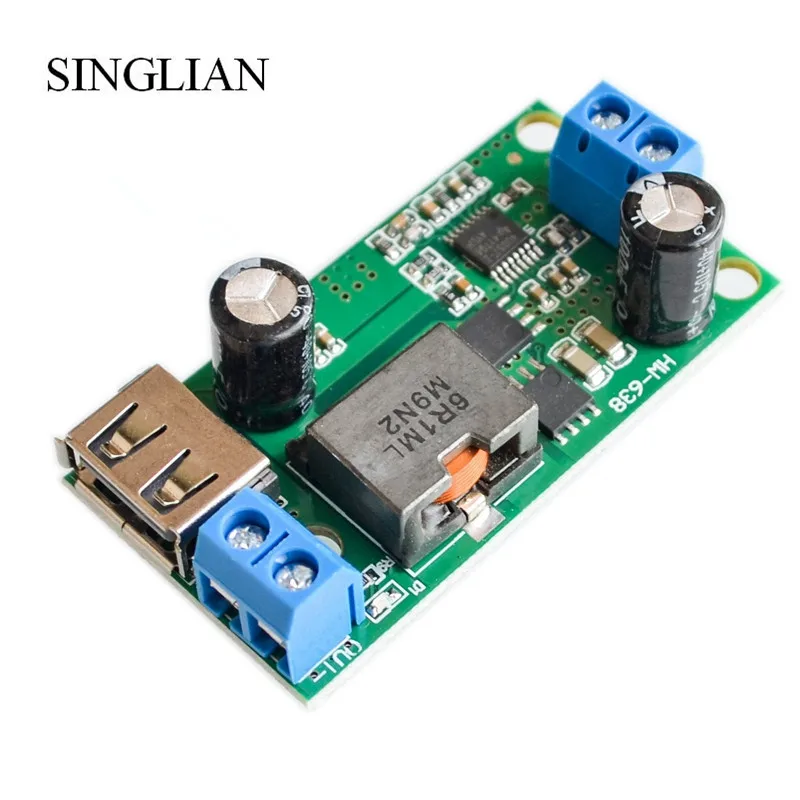 NEW 1PCS DC 5A step-down Module 9V/12V/24v/36V to 5V DC DC High Power Vehicle Voltage Regulated Power Converter