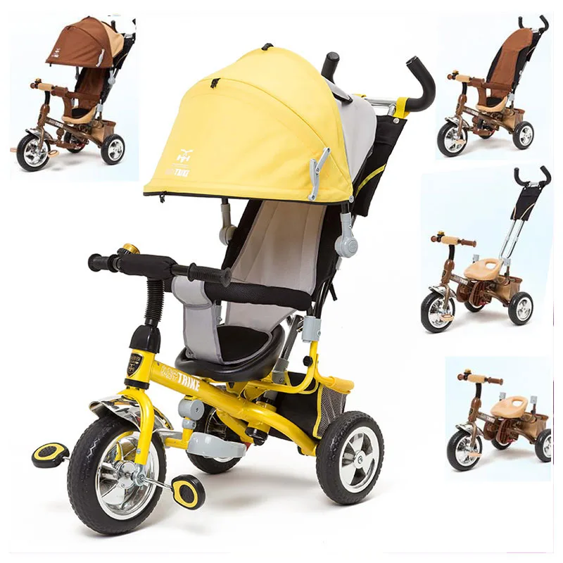 

4-in-1 Deformable Children's Tricycle Stroller Baby Tricycle Bike Buggies 3 Wheels Tricycle Bicycle Stroller Handlebar Trike