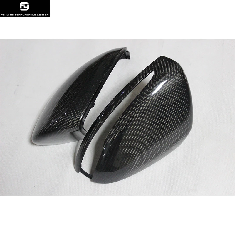 W205 Replacement Carbon Fiber Side Mirror Covers Mask for Mercedes Benz