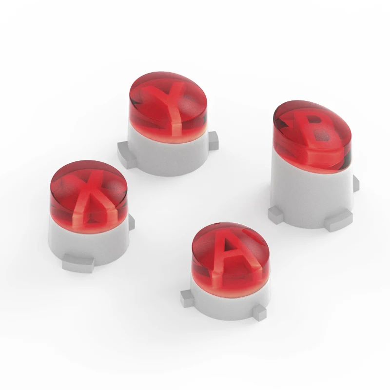 Transparent red Сменные кнопки RETROMAX ABXY Набор для Microsoft Xbox One/Xbox One Slim/Xbox One Elite контроллер аксессуары запасные кнопки - Цвет: Transparent red
