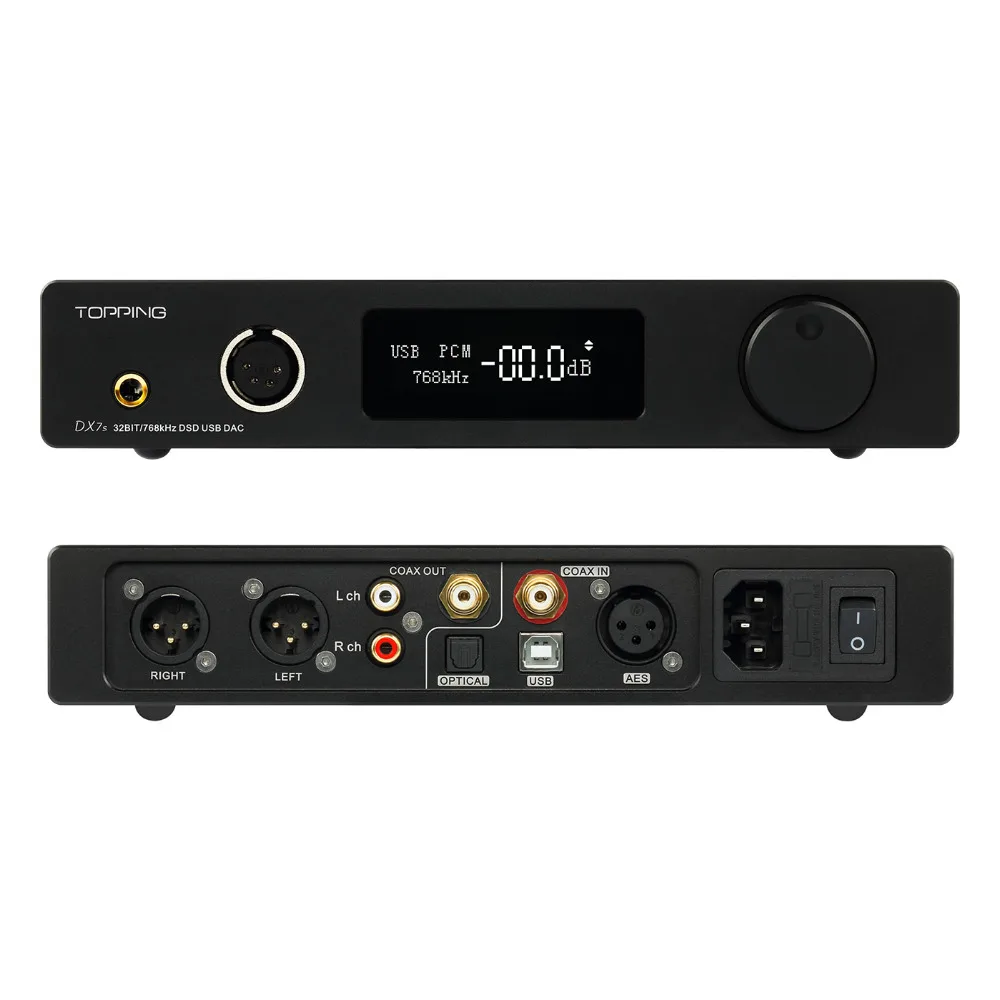 TOPPING DX7s 2 * ES9038Q2M 32 бит/768K DSD512 полный сбалансированный DAC и усилитель для наушников