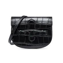 Модный из кусочков кожи мини с узором «крокодиловая кожа» поясная сумка