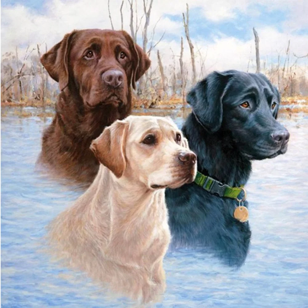 

LI LOYE Diamond Embroidery Dog Full Square Diamond Mosaic 5D Diamond Painting Cross stitch Wall Sticker Paintings pattern FZ842