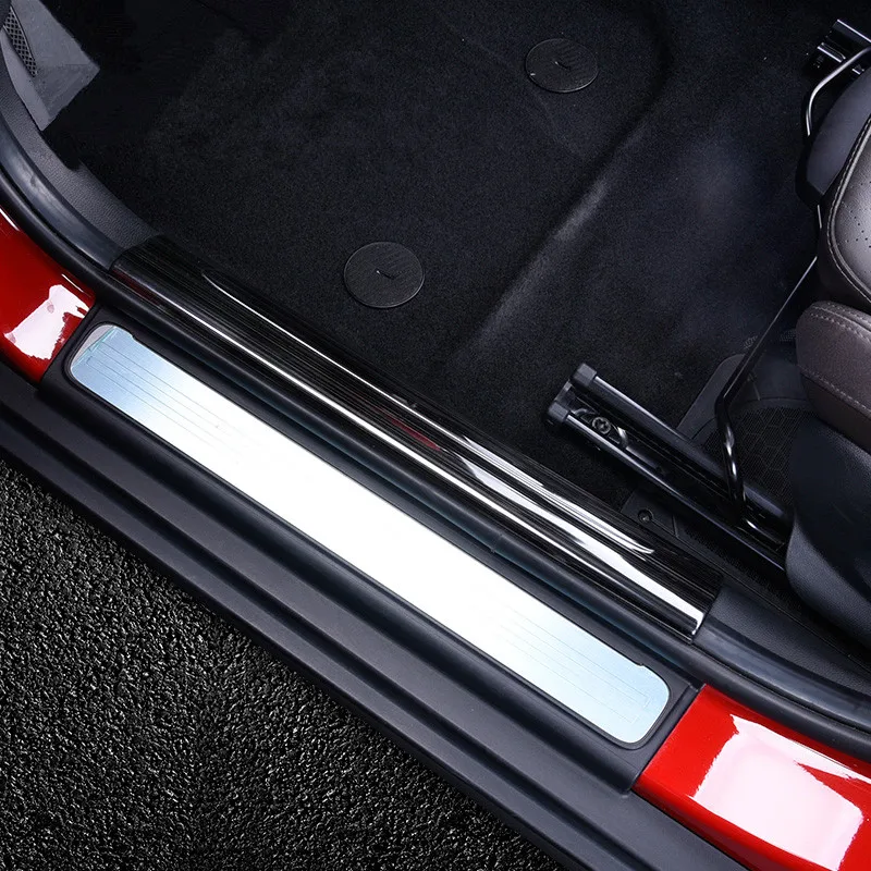 4 шт. порога пластина Нержавеющая сталь Добро пожаловать Подножки защитную крышку педали для Mini Cooper F55 5 дверей