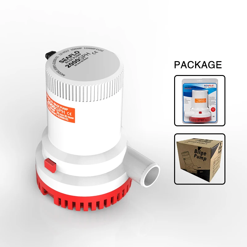 Seaflo Solar/Electric Bilge Pump 2000 GPH for Marine Boat Yachting 8.5A