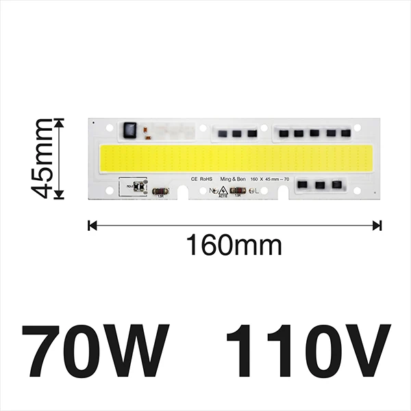 Умная ИС(интеграционная схема светильник светодиодный яркая лампа COB 30 Вт 50 Вт 70 Вт 100 Вт 150 Вт AC220V 110V Вход высокое Мощность IP65 умная ИС(интеграционная схема) "сделай сам" для Светодиодный прожектор светильник - Испускаемый цвет: 70W 110V