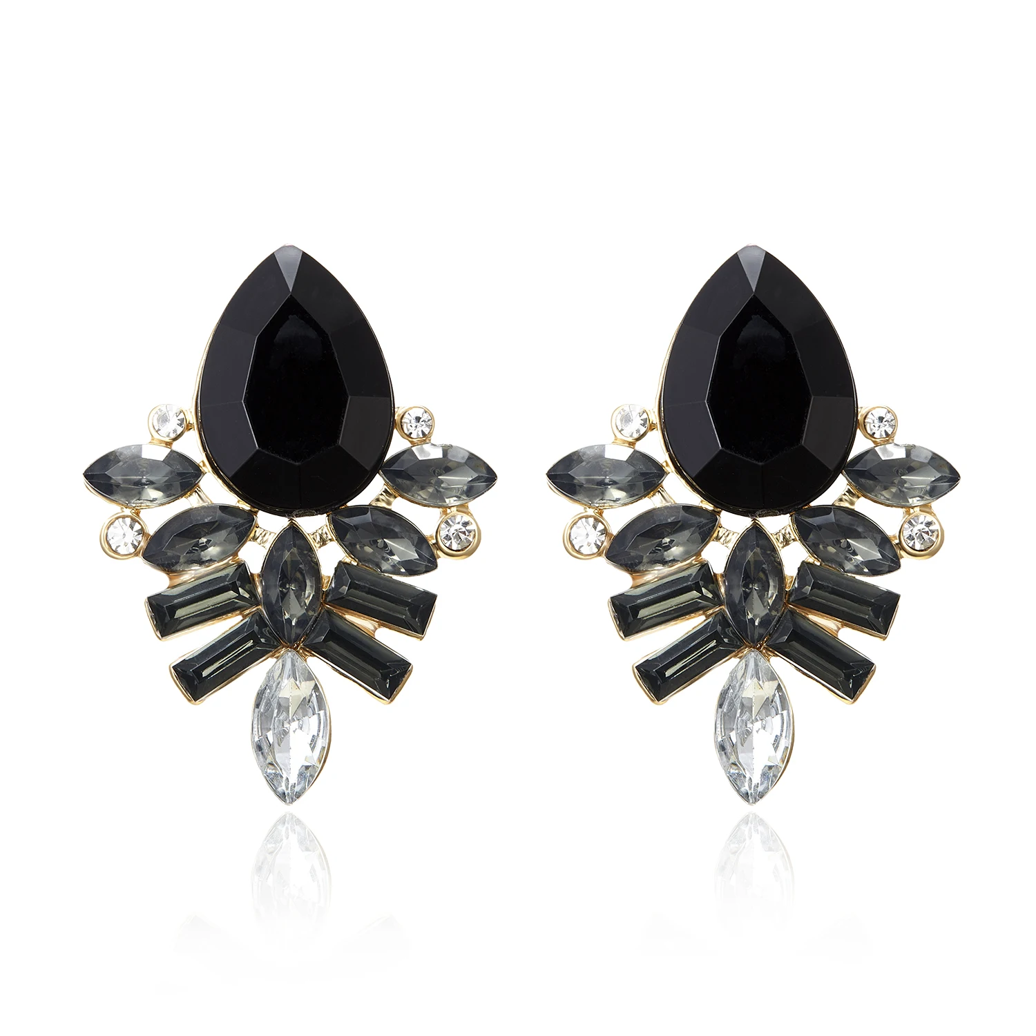 HTB1GCpwXynrK1RjSsziq6xptpXaf - NEW Women Fashion Jewelry Style Blue/Black/Pink Earrings Handmade Rhinestone sweet stud crystal Dangle earrings for women girl