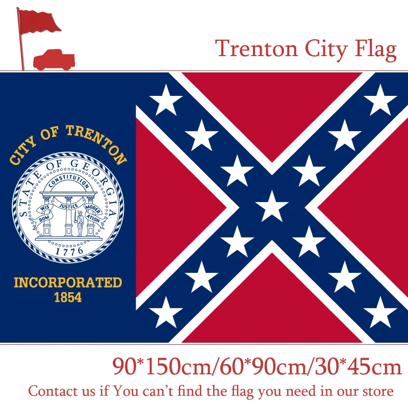 

Trenton City Of Georgia flag and Banner 90*150cm 60*90cm 40*60cm Car Flag 3*5ft Hanging Flags For Campaign Event