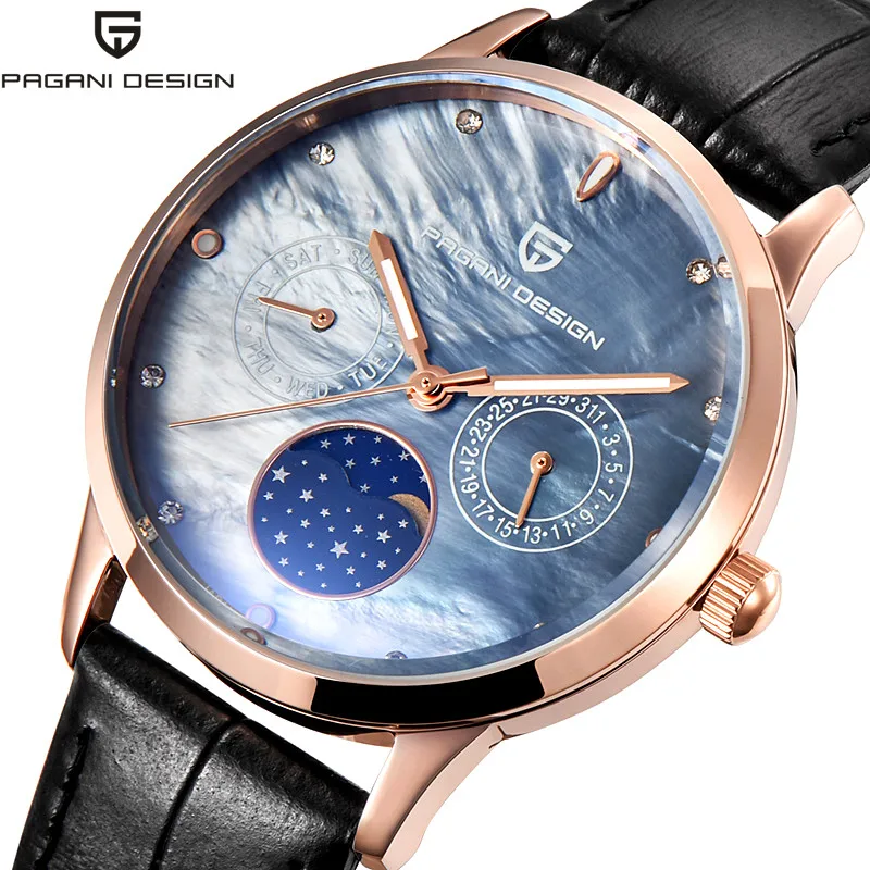 Goedkoop PAGANI vrouwen Armband Mode Lederen Horloges Luxe Merk Gen egrave;ve Quartz Klok Dames Polshorloge Relojes Mujer Saatler