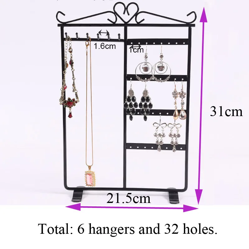 Металлическое ожерелье серьги держатель ювелирные изделия Органайзер стеллаж для выставки товаров стенд для женщин ювелирные изделия держатель Витрина упаковка и дисплей полка