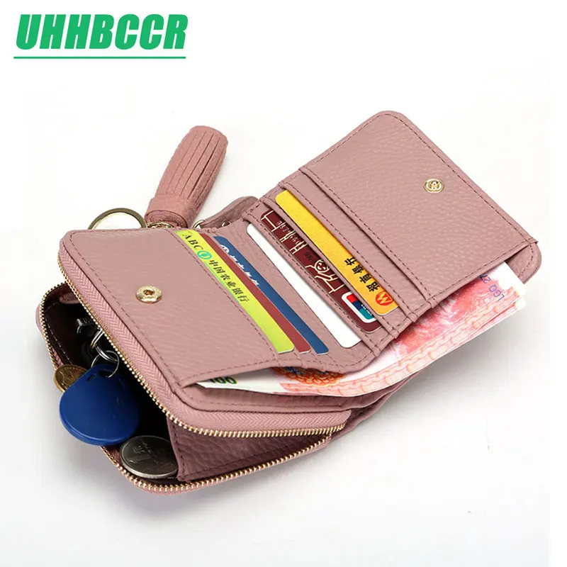 

Hot Sale Fashion Short Tassel Women's Wallets Lady Mini Card Holder Wallet Female Credit Card Coin Purse Brand 3 Fold 2018 New