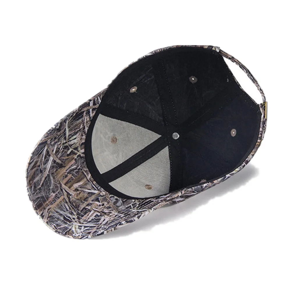 Outdoor Waterproof Bionic Camouflage Hunting Hat Sunshade Breathable Hiking Peaked Cap Cotton