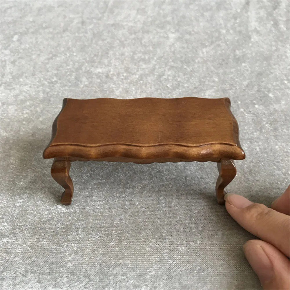 1/12 Dollhouse Miniature Accessories Mini Wooden Coffee Table Simulation End Table Furniture Toys for Doll House Decoration 1/12 Dollhouse Miniature Accessories Mini Wooden Coffee Table Simulation End Table Furniture Toys for Doll House Decoration