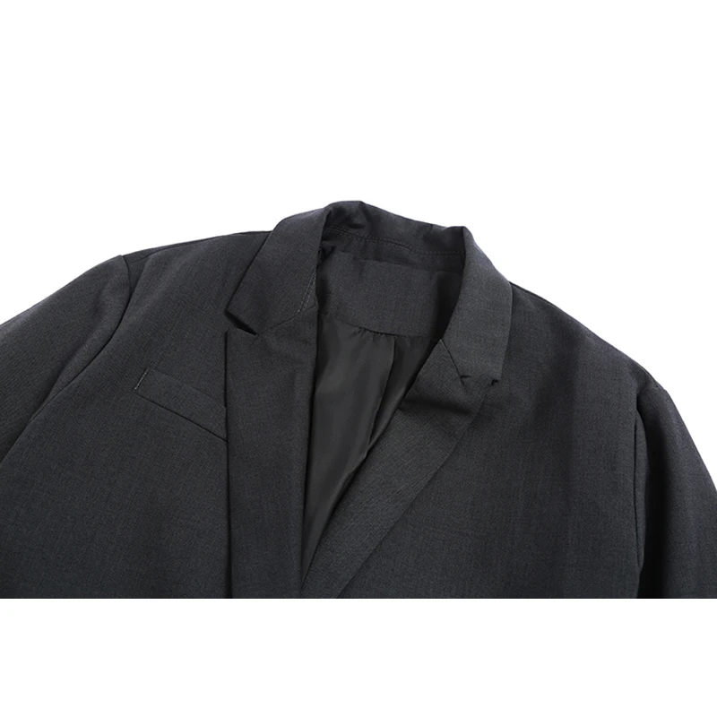 Printemps Gray Couture Marée Bandage Bref Nouveau Veste Manteau eam Manches Jh858 Femmes De 2019 Mode Lâche Revers Gris Longues 1EvwUqv