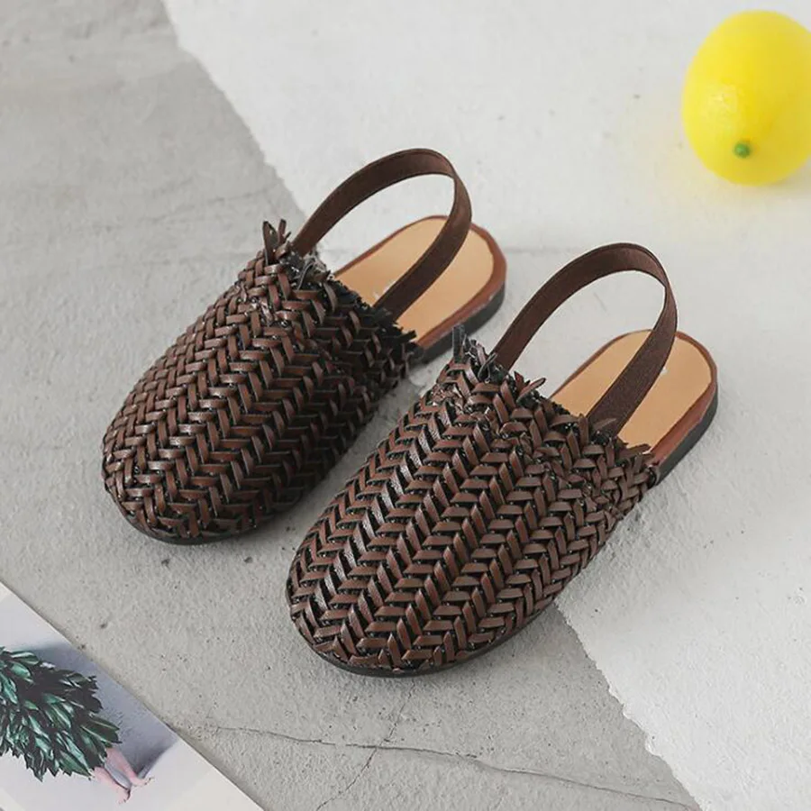 

New Children Summer Woven Slippers Soft bottom Sandals Girls Boys Casual Comfortable Kids Shoes Baby Toddler Breathable