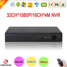 NEW!!! Hi3535 Chip Two SATA 32CH 1080P 2MP IP Camera Surveillance Video Recorder 16CH 4MP HD Digital Onvif NVR Free Shipping
