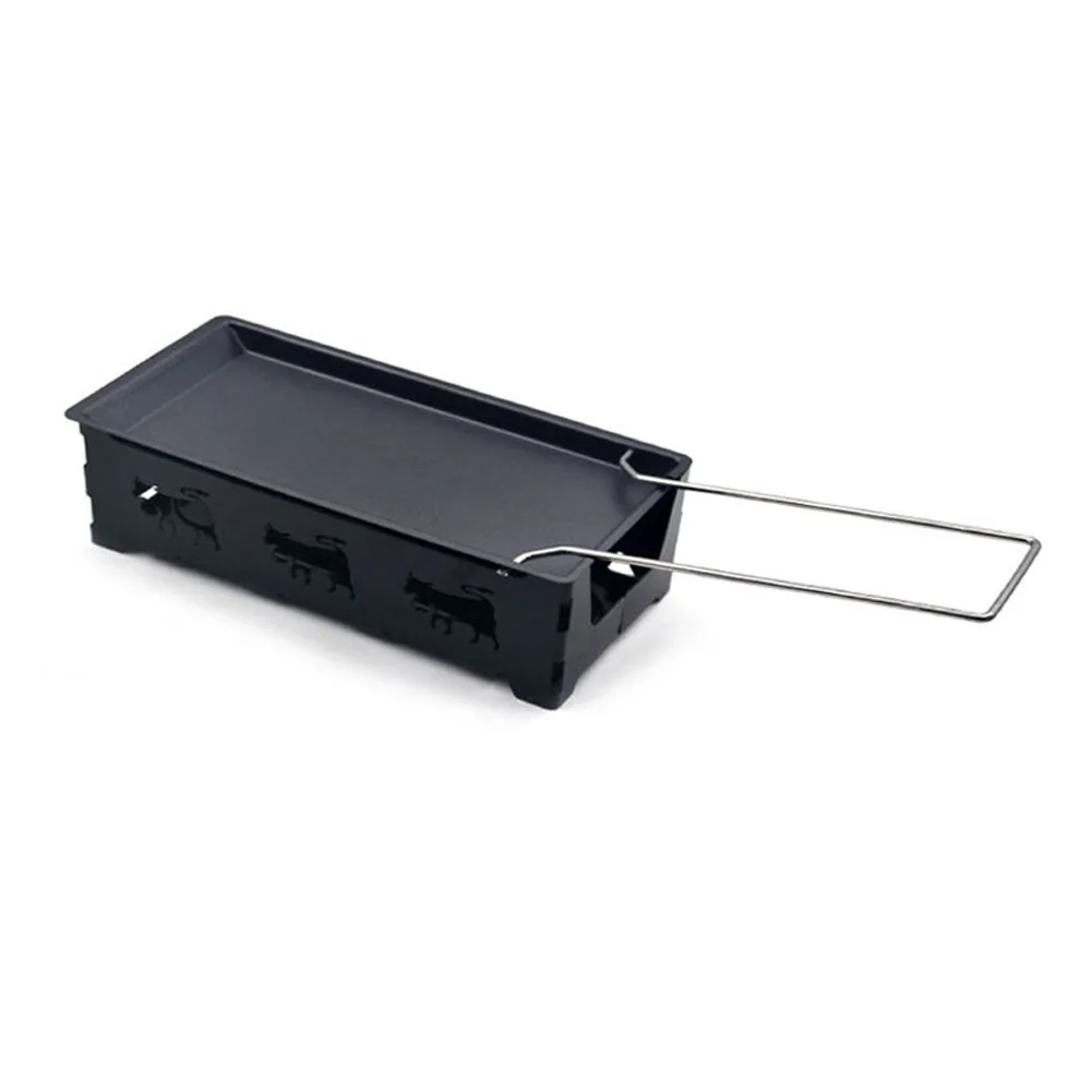 Высокая мини-плита для сыра набор инструментов для выпечки поднос для сыра духовой шкаф для дома антипригарная сковорода блюдо UEJ - Цвет: black - steel handle