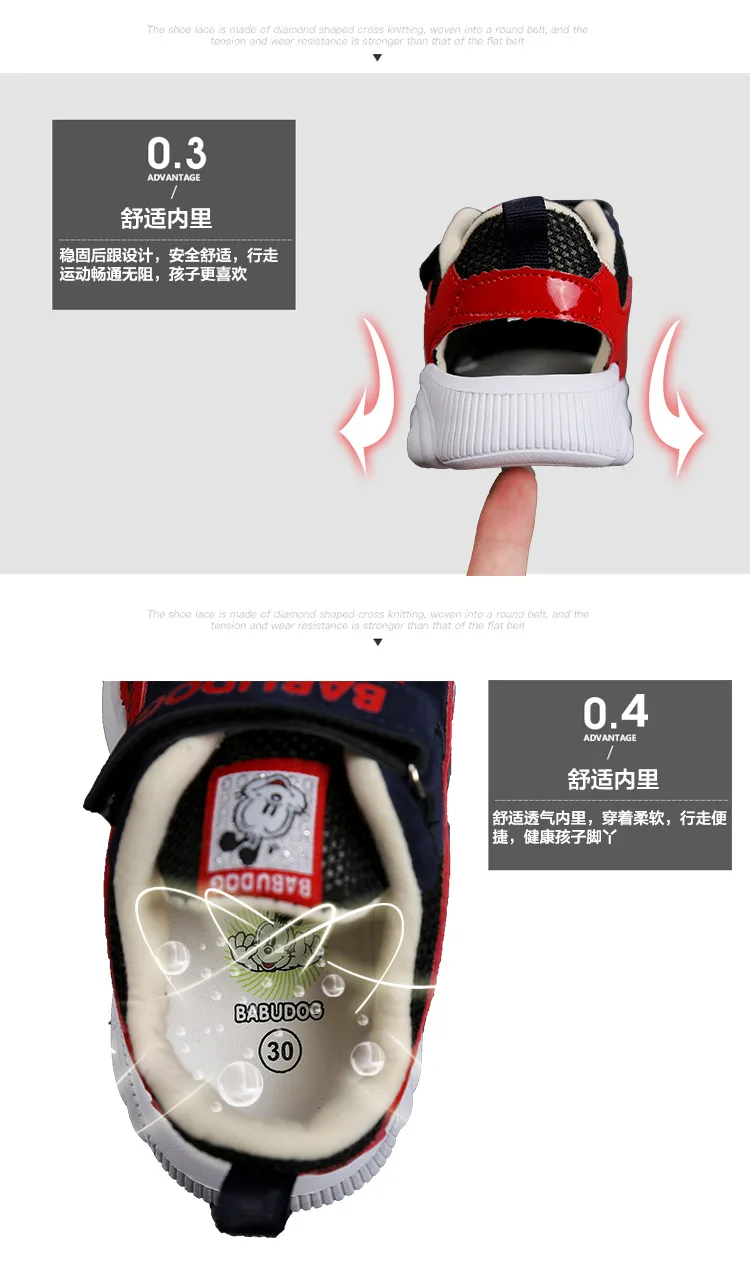ZYJ Kids Summer Sport Shoes Boys Girls Closed Toe Sandals Cartoon Anti Slip Leather Hook & Loop Mesh Baby Beach Sandal Shoes (6)