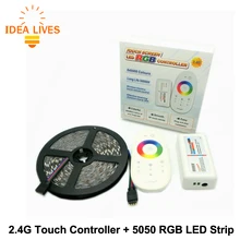 5050 RGB LED Strip 5m 2 4G Touch controller DC12V 60LED m RGB Flexible LED Light