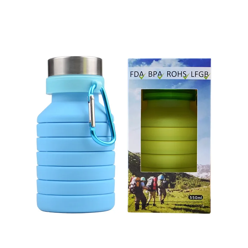 Outdoor sports tourism Folding cup.550ml milliliter natural hiking camping, ultra-light portable sports kettle, large capacity, Outdoor sports tourism Folding cup.550ml milliliter natural hiking camping, ultra-light portable sports kettle, large capacity,