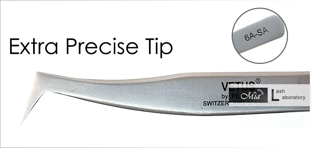 

VETUS 6A-SA Curved Ultra Precise Extra Fine Point Tweezers Eyelash Extension