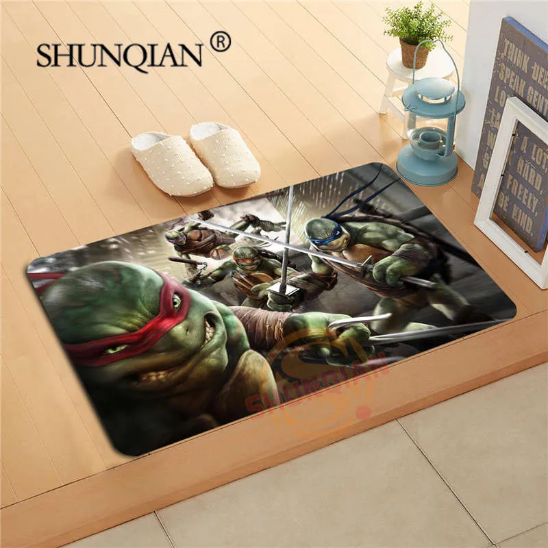 Teenage Mutant Ninja Turtle Doormat Custom Your Mats Print slip