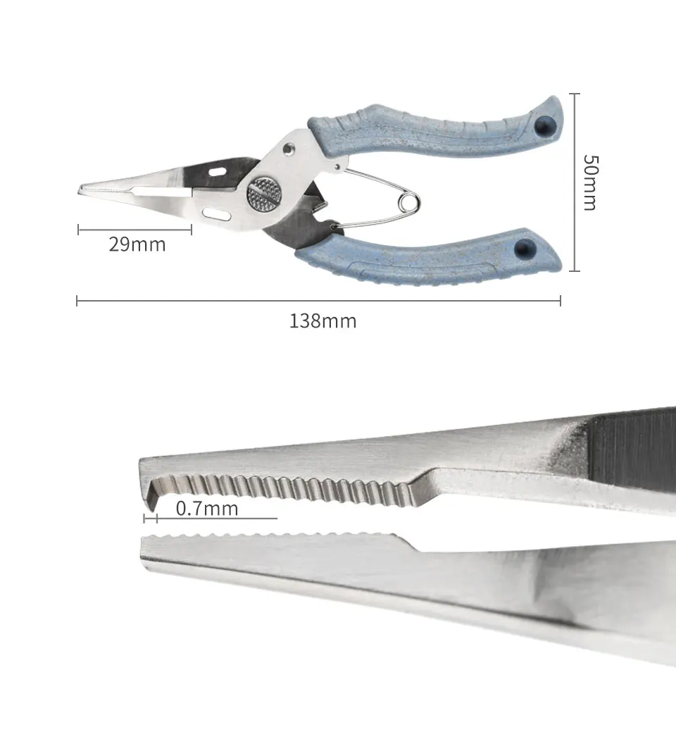 LINNHUE многофункциональные рыболовные плоскогубцы из нержавеющей стали, леска для удаления крючков, резак, рыболовные снасти, рукоятка, плоскогубцы с разъемным кольцом