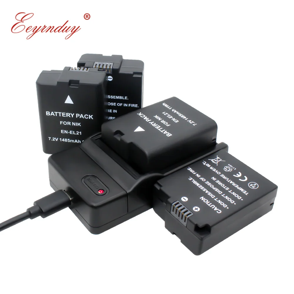 

4x EN-EL21 Li-ion battery pack for Nikon 1 V2 1V2 V2 one COOLPIX S6150 S6200 S8200 S615 Dslr Cameras batteries Charger