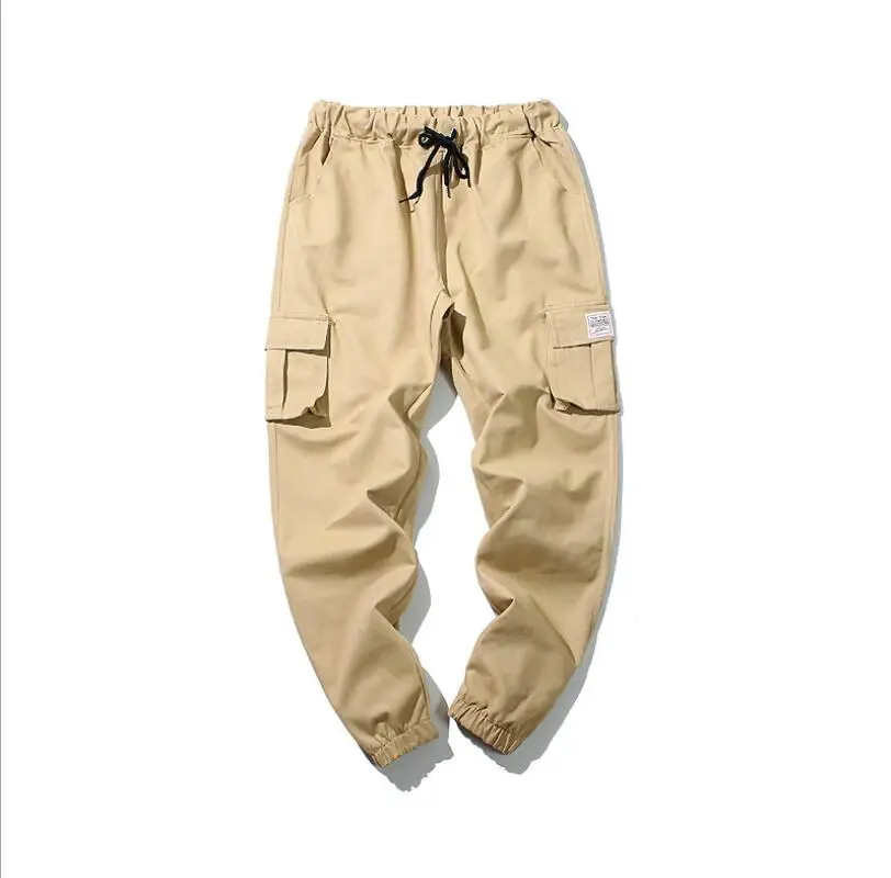 

Men 2019 New Arrivals Casual Solid Color Letter Print Cargo Pants Autumn Hip Hop Loose Beat Foot Men Trousers M-5XL#d407