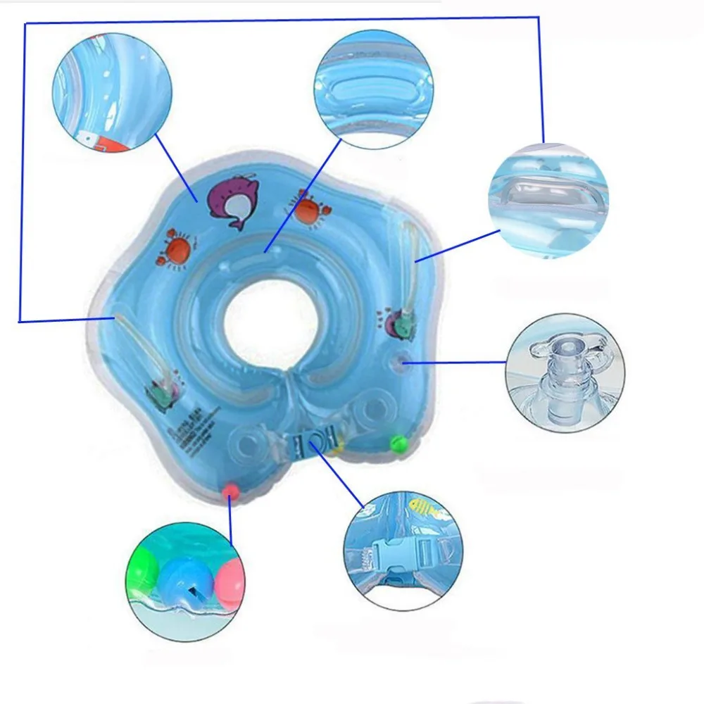 Swimming Baby Accessories Neck Ring Tube Safety Infant Float Circle for Bathing Inflatable Flamingo Inflatable Water Drink Cup